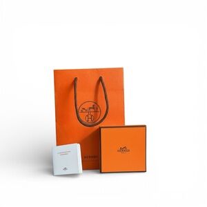 Hermès Orange Gift box & bag for jewelry and Booklet Set